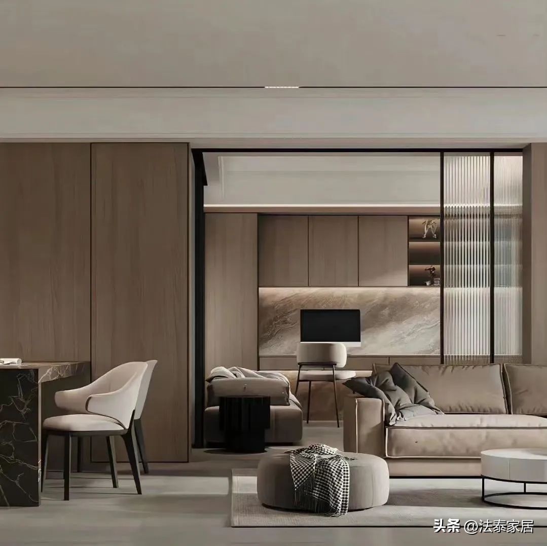 客厅墙柜与展示柜一体化,门墙柜一体化解决方案