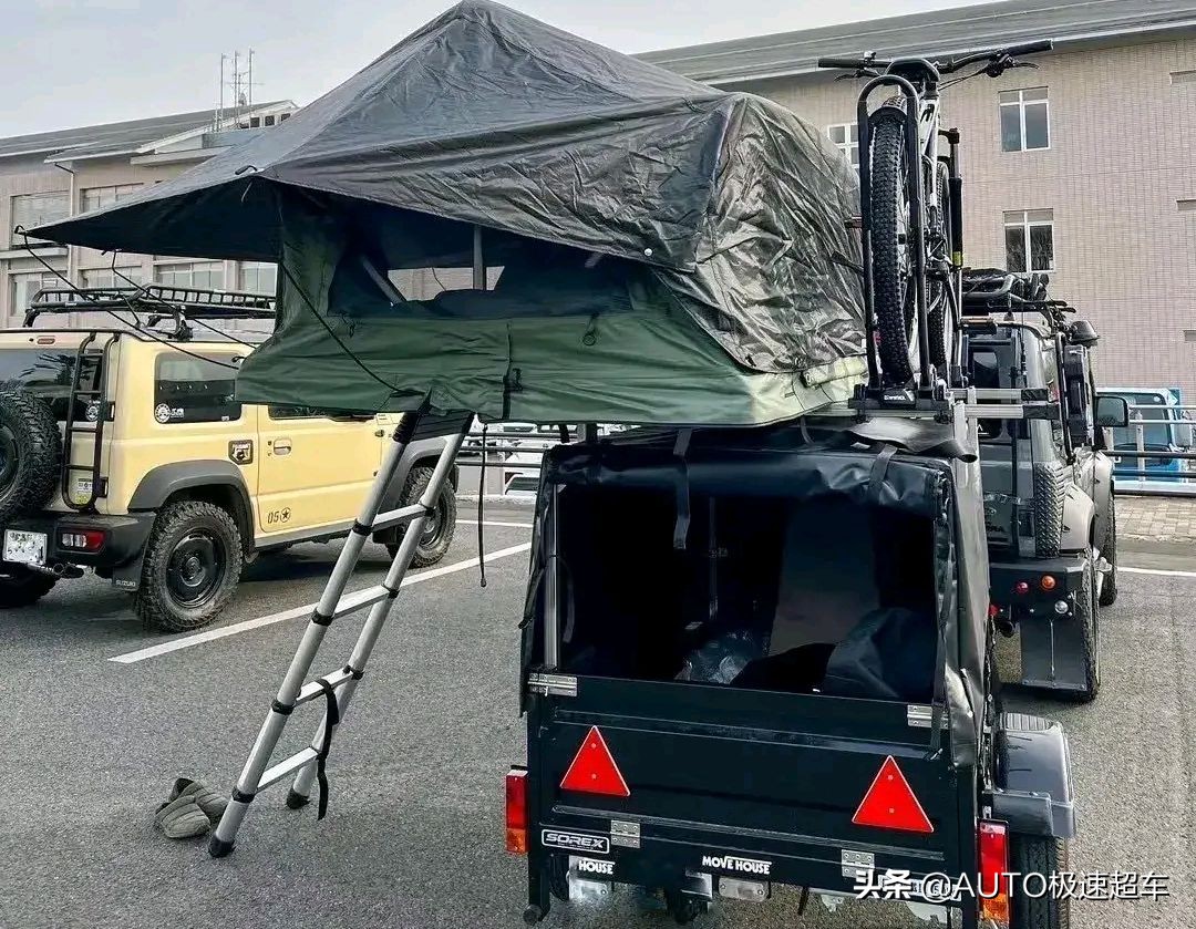 吉姆尼越野拖挂房车视频,铃木吉姆尼旅行场景