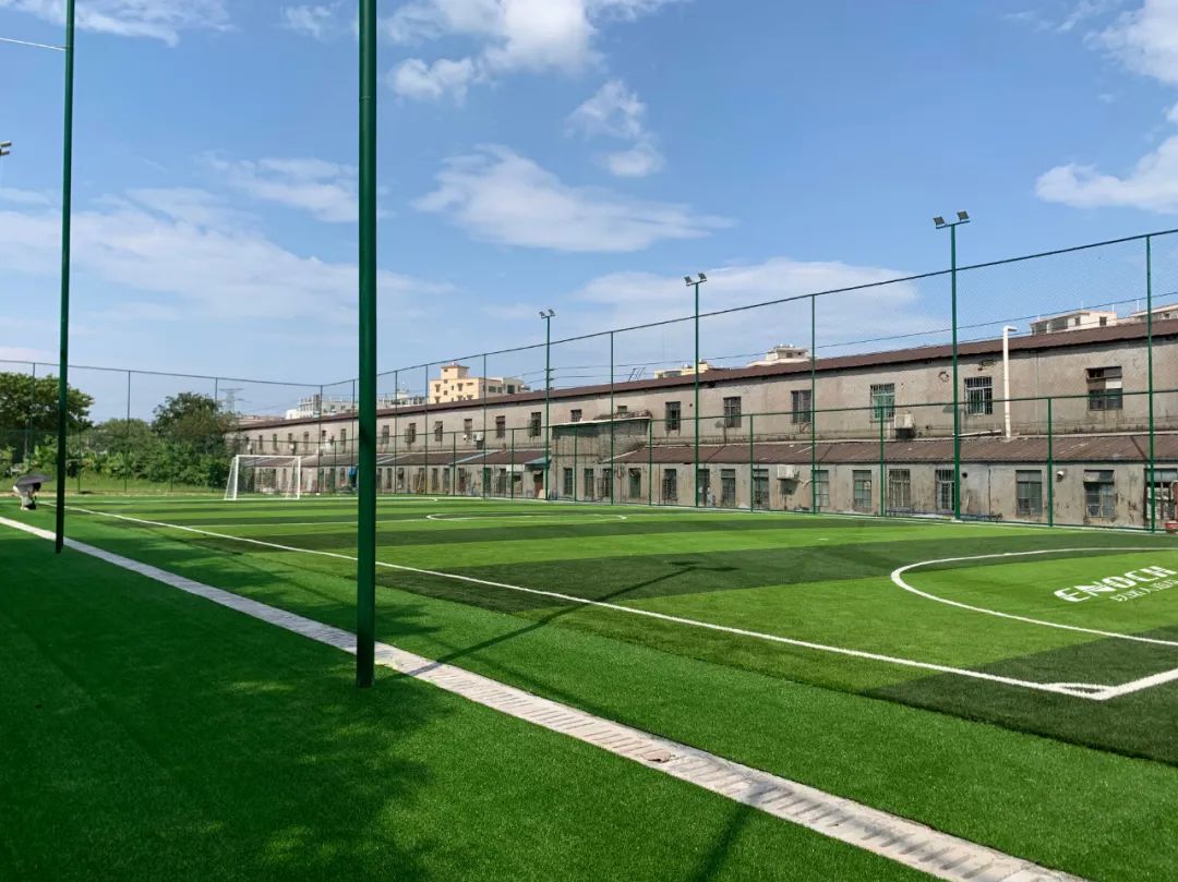 人造塑胶草坪足球场场地翻新,人造足球场草坪用什么维护和保养