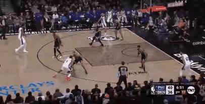 篮网队vs76人哈登得分集锦,76人险胜爵士哈登恩比德合砍61分