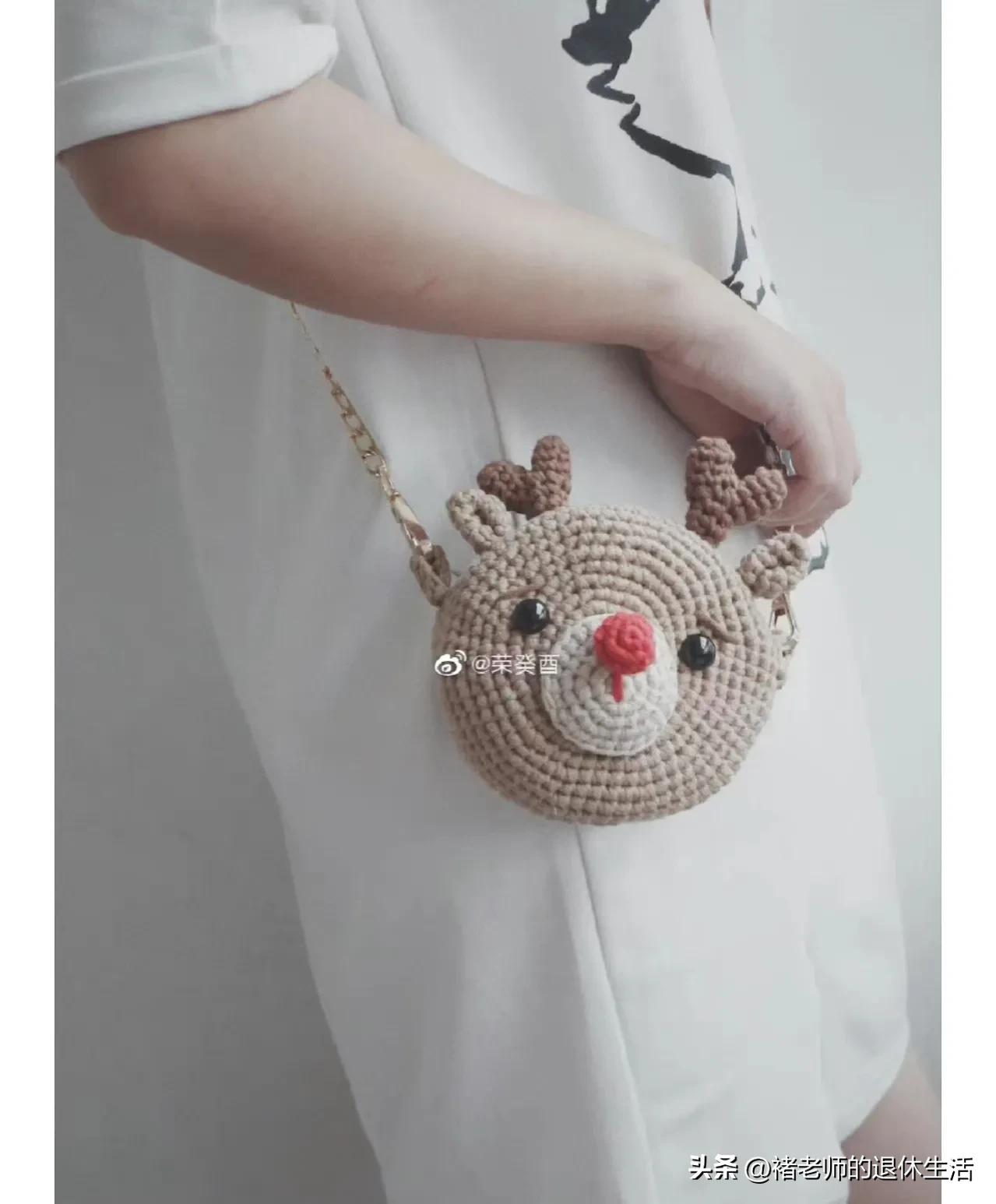 钩包包冬款女款,钩圆形包包