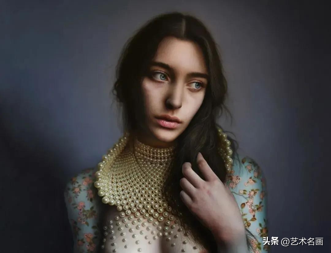 布格罗油画人物高清作品图文,马可格拉西超写实油画图片