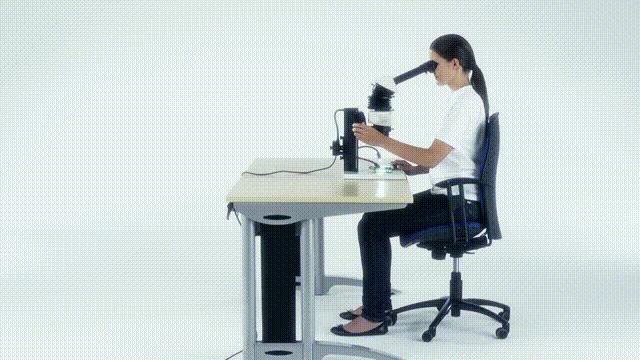 如何使显微镜工作场所符合人体工学