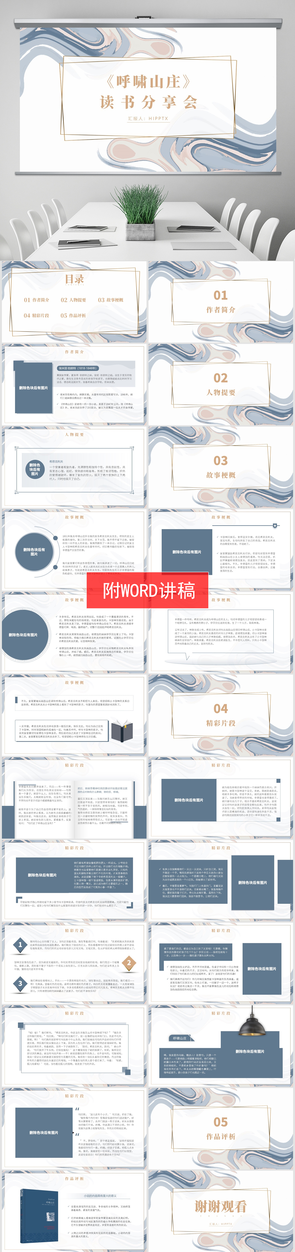 呼啸山庄读书分享ppt,呼啸山庄读书报告中文