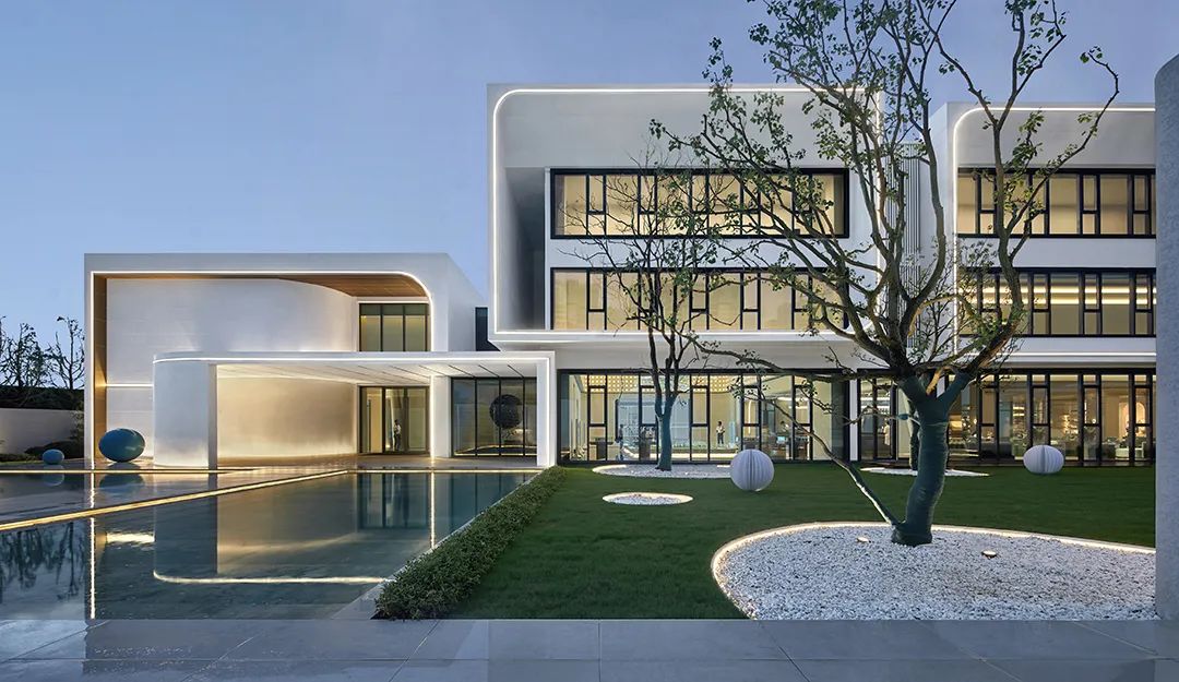 斜切转角楼梯立面施工图,建筑立面效果设计处理手法