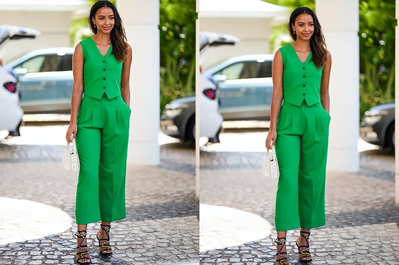 好穿又百搭的夏天套装,同色系套装高级洋气搭配