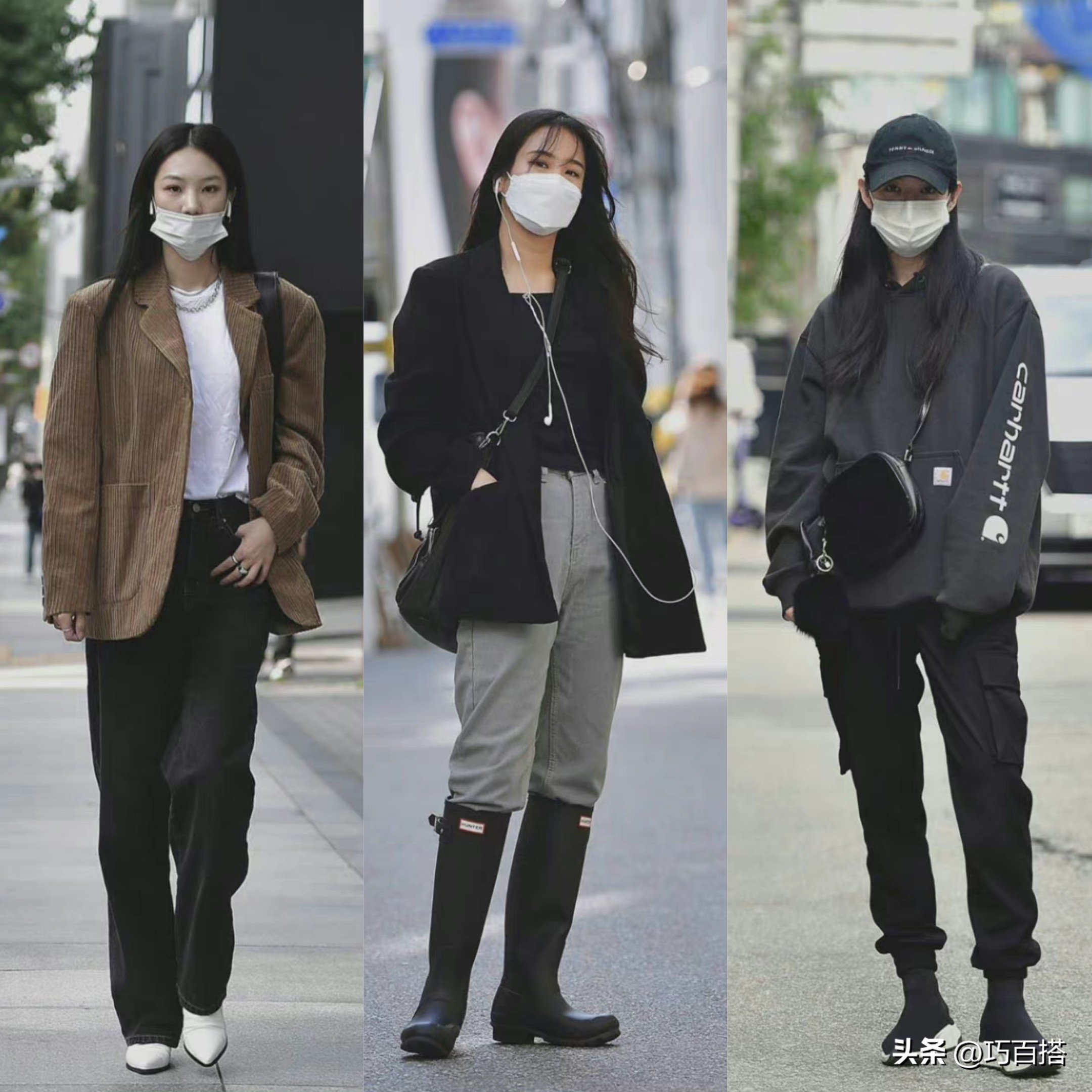 韩国素人街拍“秋冬篇”合集来喽！喜欢精致干练风格的，请别错过