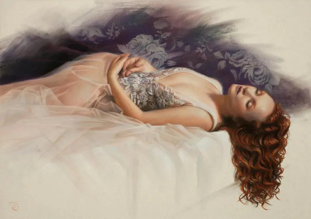 国外当代超写实艺术作品,西方油画大师笔下的绝世美人