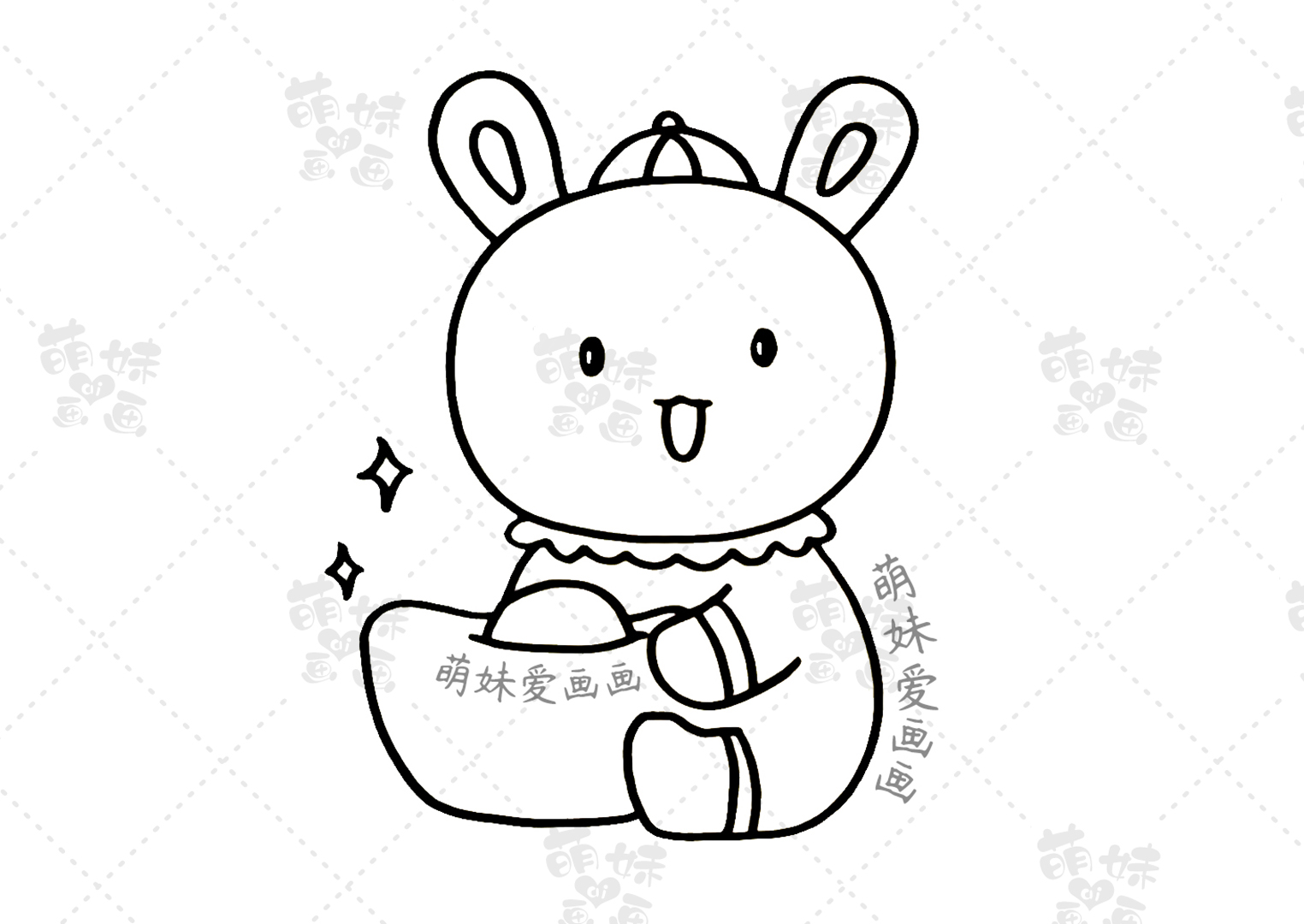 新春手抄报2023兔年简单又好看,兔年春节手抄报简单又漂亮字又少