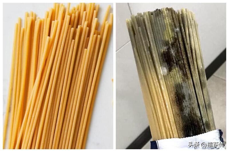 用水擦洗未开封的义大利面外包装，面条竟会发霉？