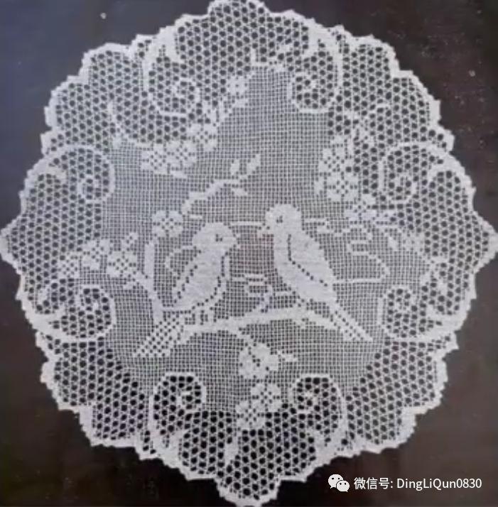 针织桌布图案大全图解,编织桌布图案花边