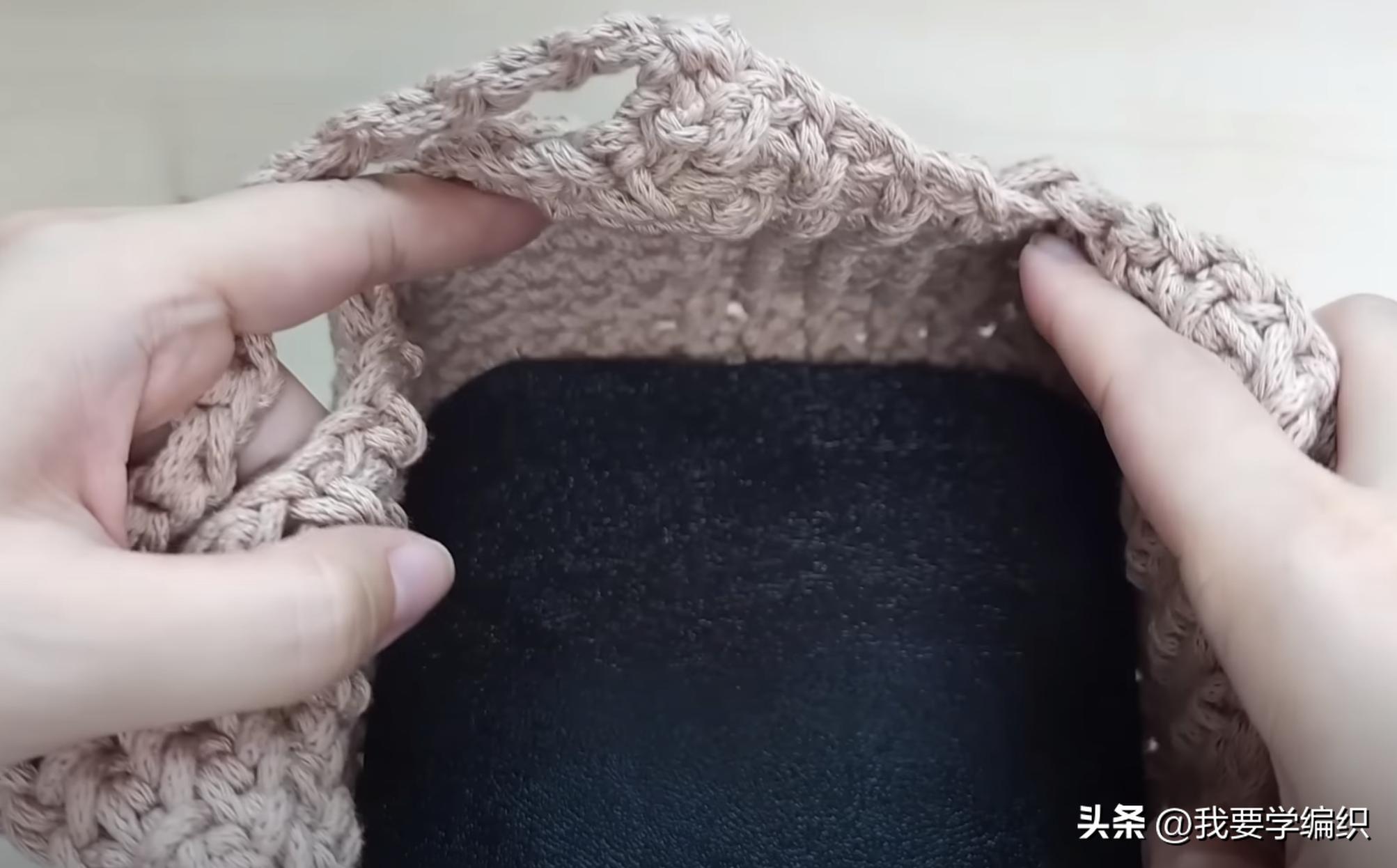 适合小姑娘提的手提包编织教程,小巧型编织包