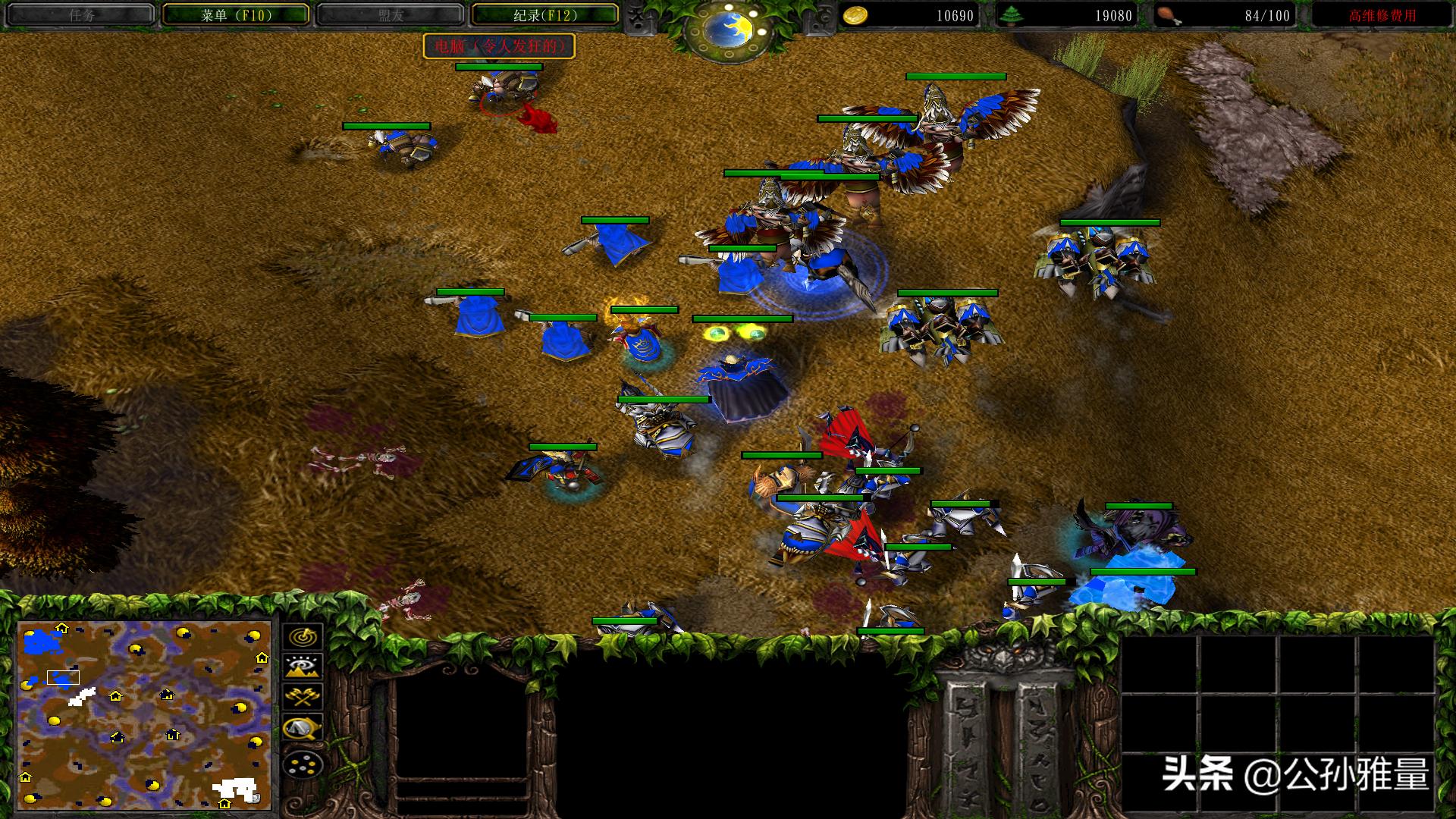 魔兽争霸3令人发狂的人机地图,令人发狂的电脑人族100人口怎么打