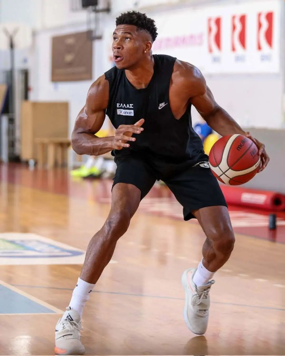 字母哥鞋子和东契奇鞋子 (东契奇上赛季绝杀快船所穿的鞋)