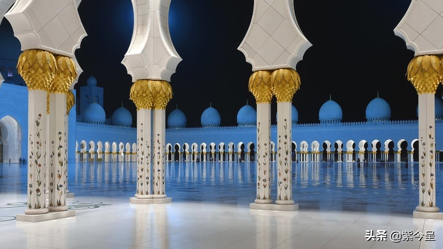 阿联酋阿布扎比最奢华的清真寺,世界上最豪华的清真寺阿布扎比