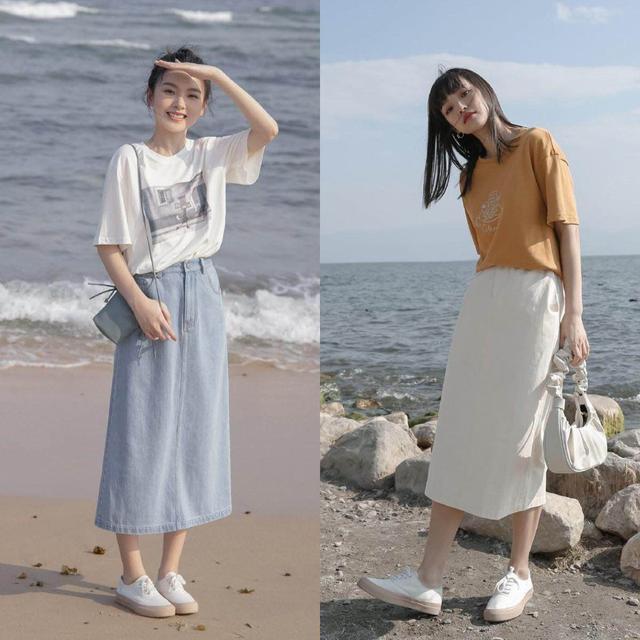 夏天裙子搭配什么鞋子显腿长,夏日搭配有哪些半身裙显腿长