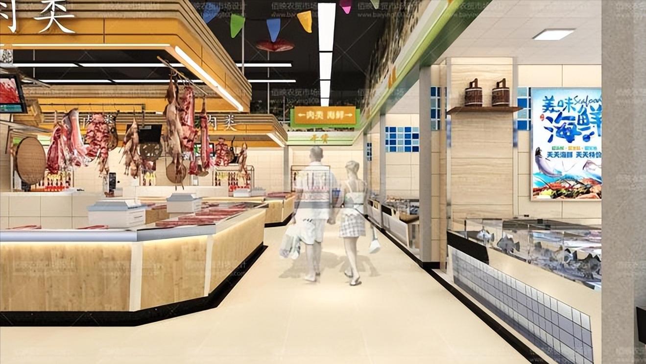 数字时代的现代化农贸市场设计,场景式菜市场设计追求风格多变