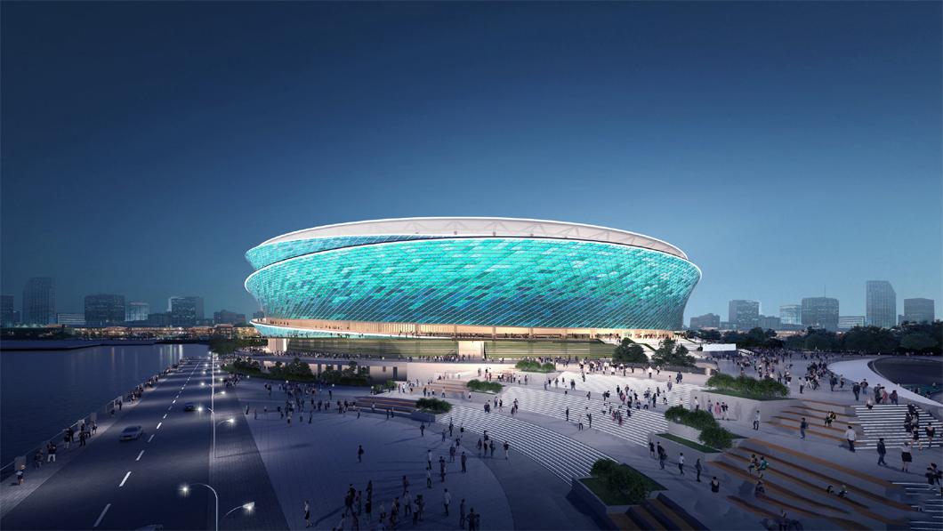 中国首座三面环海的世界级足球场,亚洲十座顶级足球场