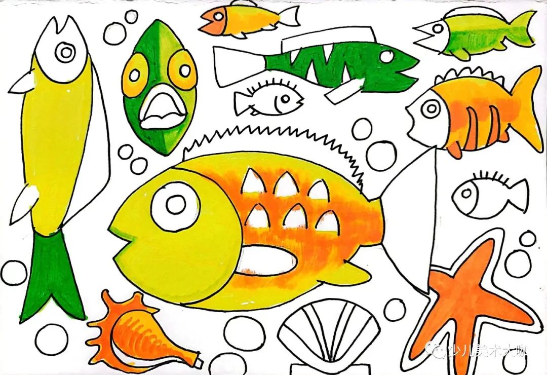 深海鱼群美术课件,深海里的鱼群美术教案