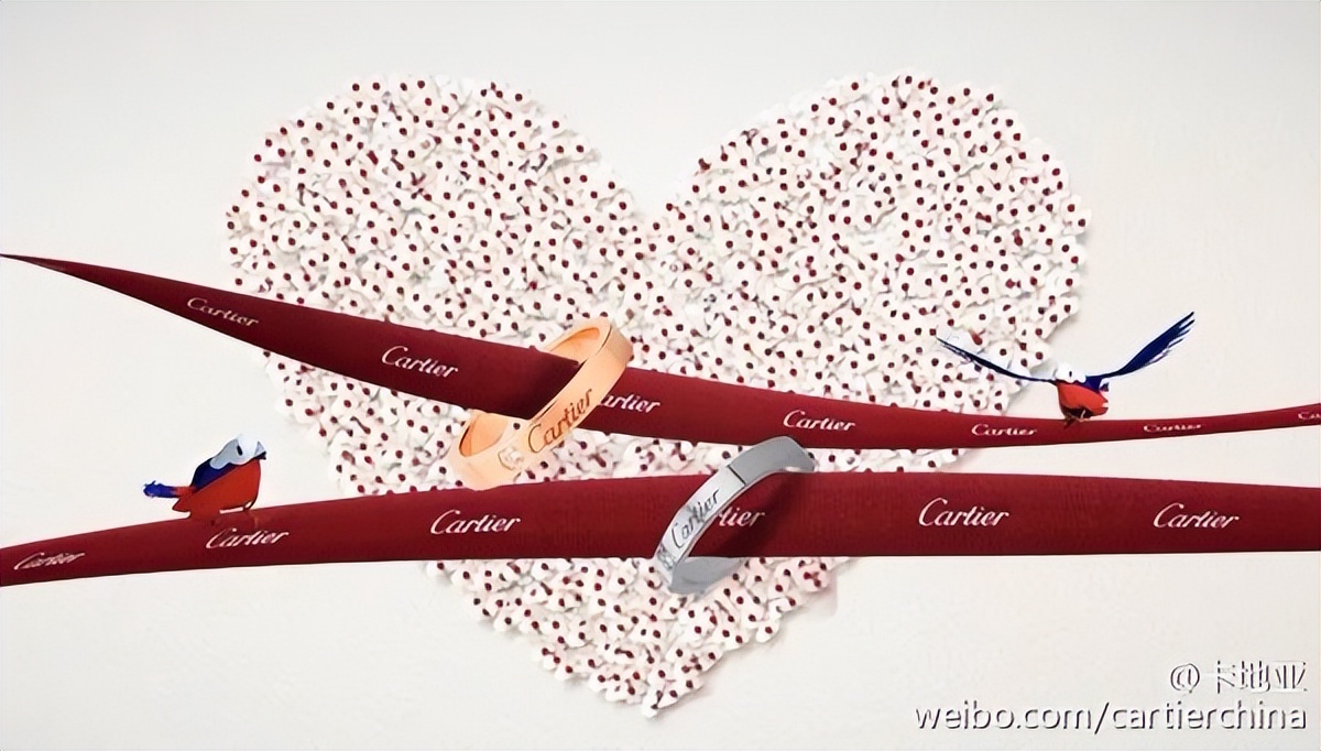全网女生都爱的玫瑰花戒指,好漂亮的卡地亚情侣对戒
