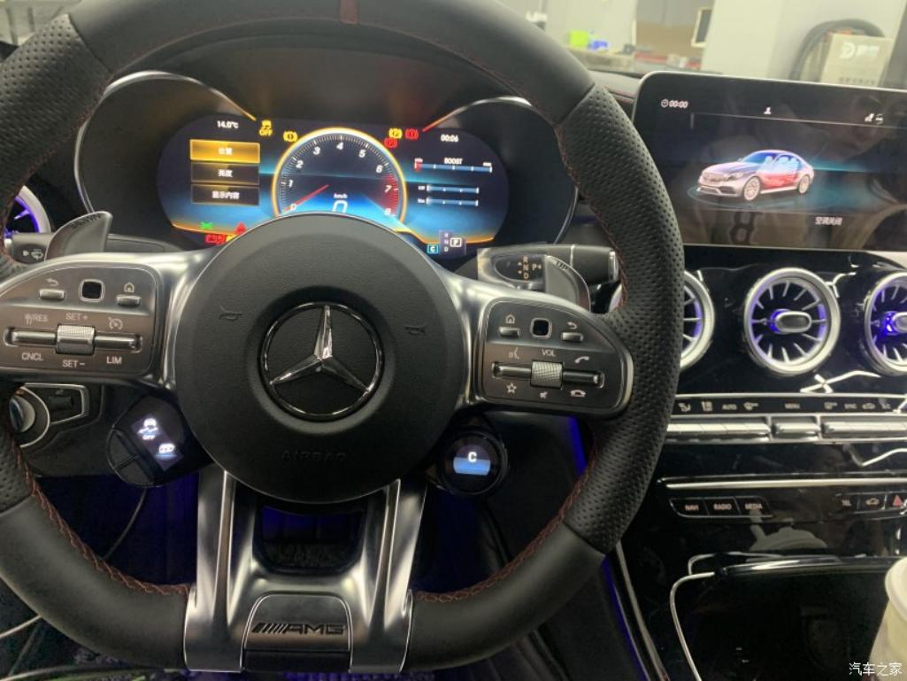 奔驰c43amgcoupe内饰改装,奔驰c43旅行版改装大包围