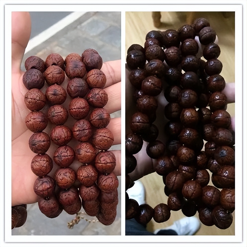 手串盘脏了，他用洗衣粉刷了一下