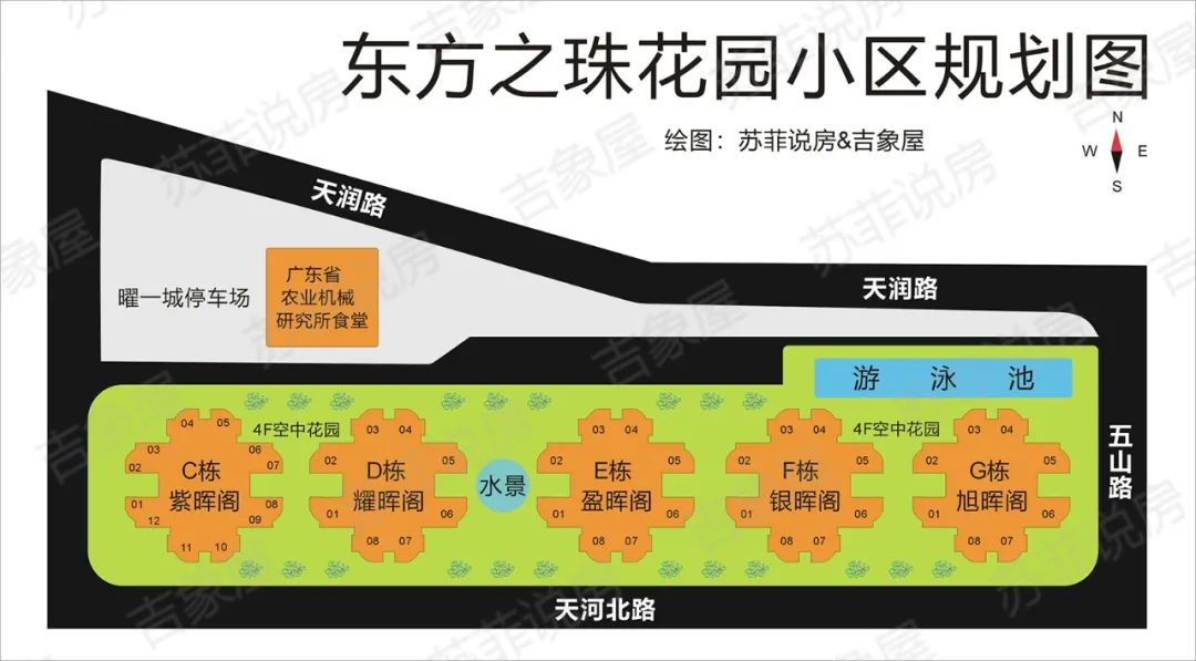 广州天河北东方之珠二手房,恒信东方之珠户型