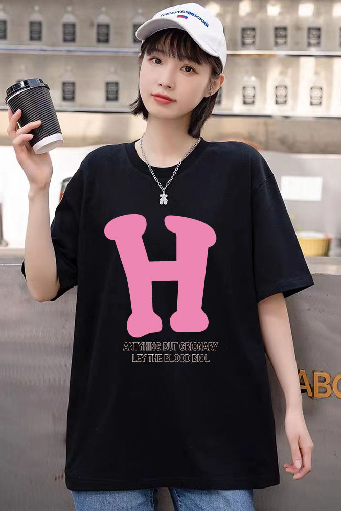 2023新款纯色t恤男女情侣冰丝短袖,2023国潮短袖t恤男女宽松百搭短袖