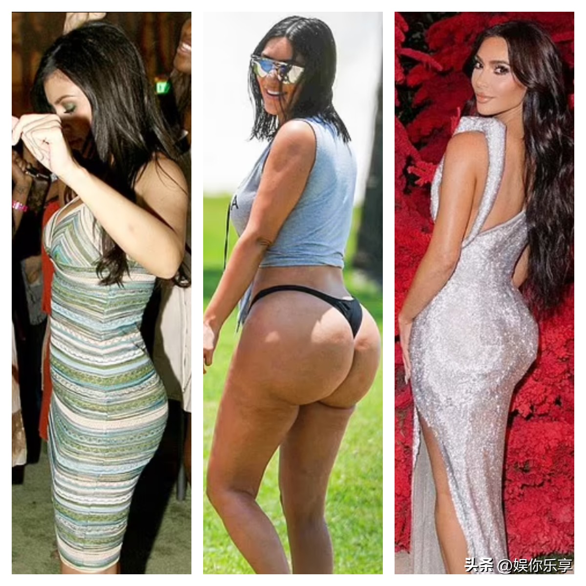 金卡戴珊长发和短发,金卡戴珊年轻时的盛世美颜