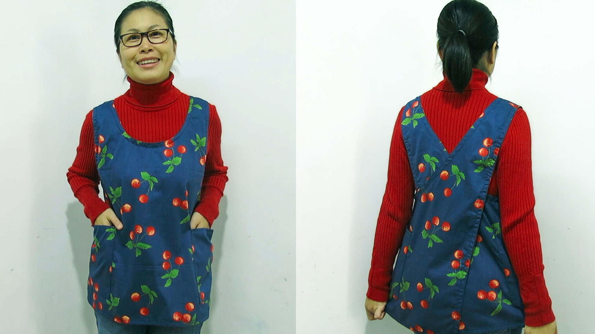 围裙的正确方法自己做简单又好看,适合年轻人的围裙教程