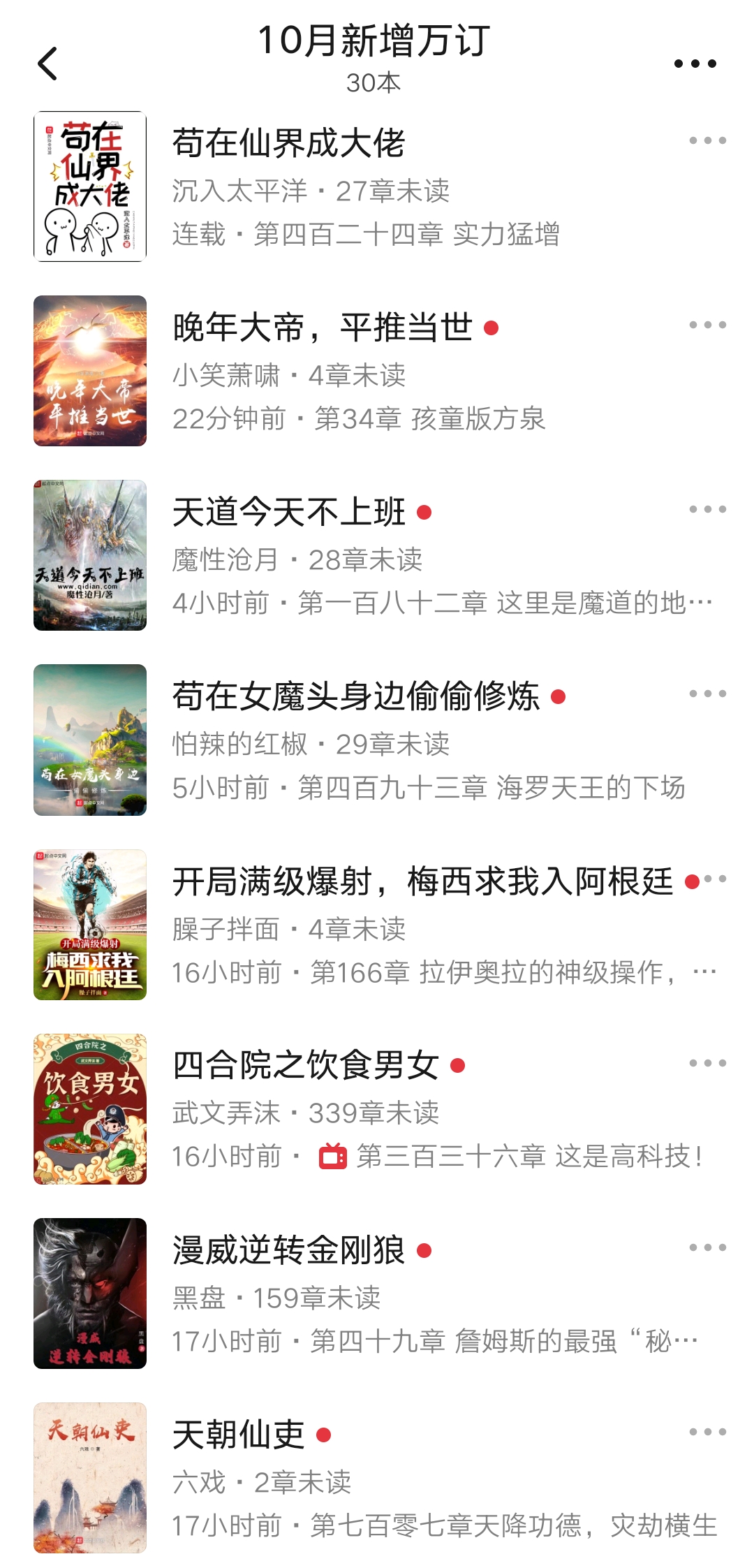 起点月订10万加的完本小说,2023起点10月小说榜单