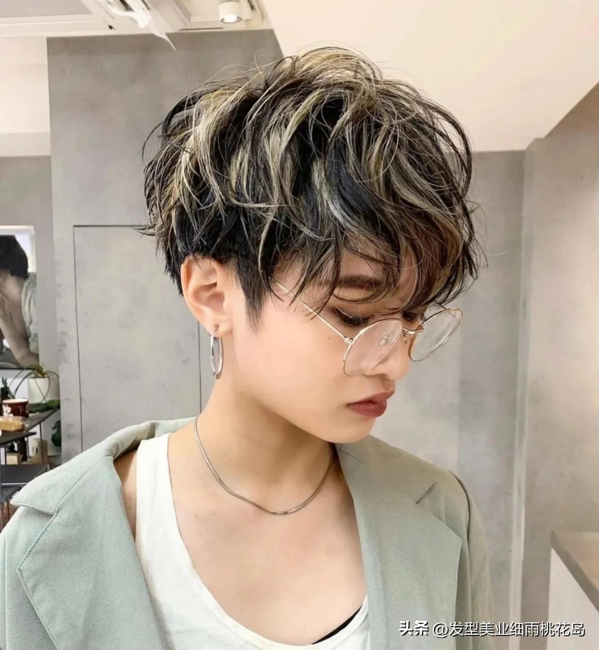 短发烫发超飒,超飒超短烫发