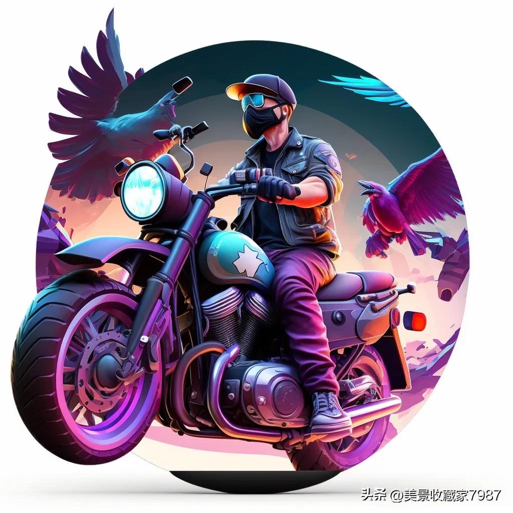 摩托骑士头像暗黑,摩托骑士头像