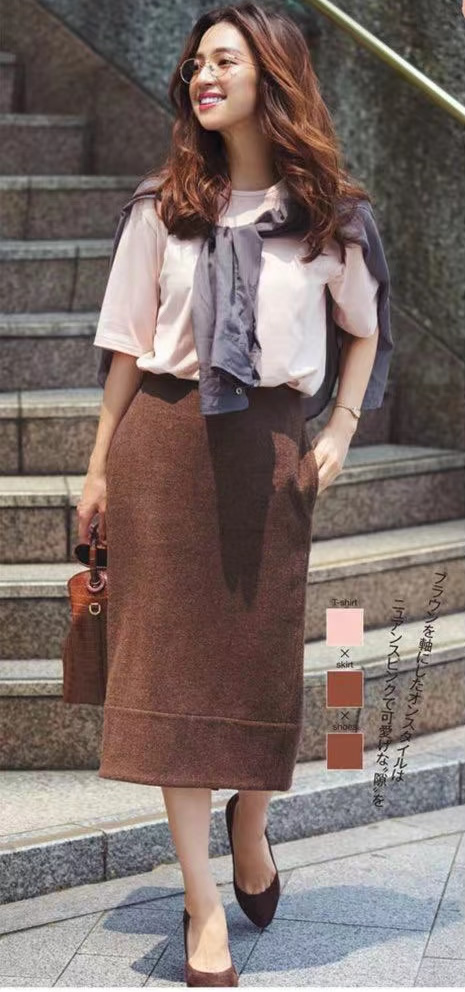 这些颜色穿在一起显白又高级,秋冬穿棕色系真的太显白了