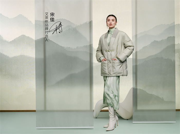 宋佳代言艾莱依今年新款,艾莱依宋佳同款鹅绒服