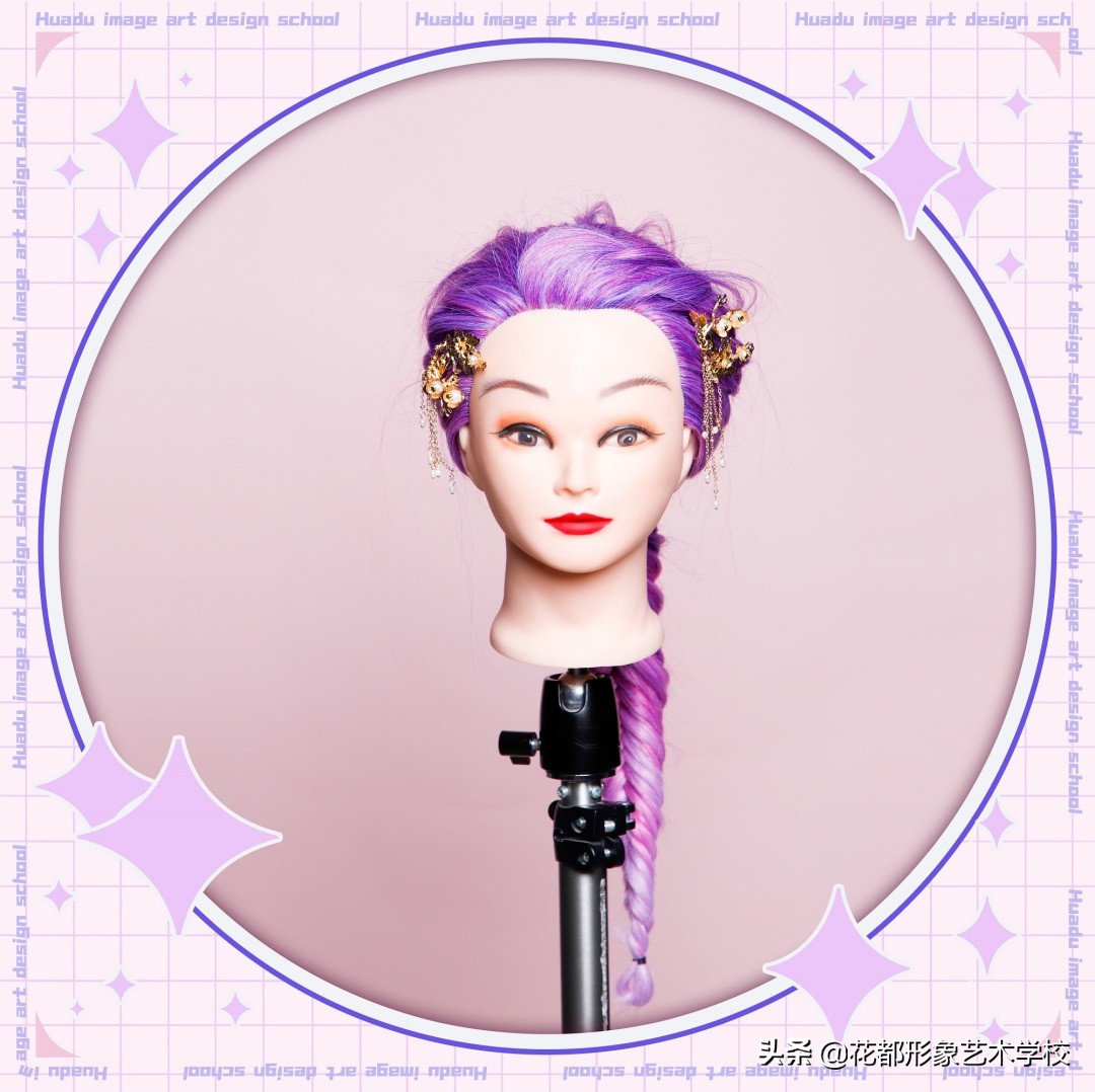 唯美学生编发教程,学化妆学美甲来花都