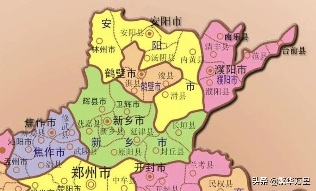 河南省的区划变动，17个地级市之一，鹤壁市为何有5个区县？