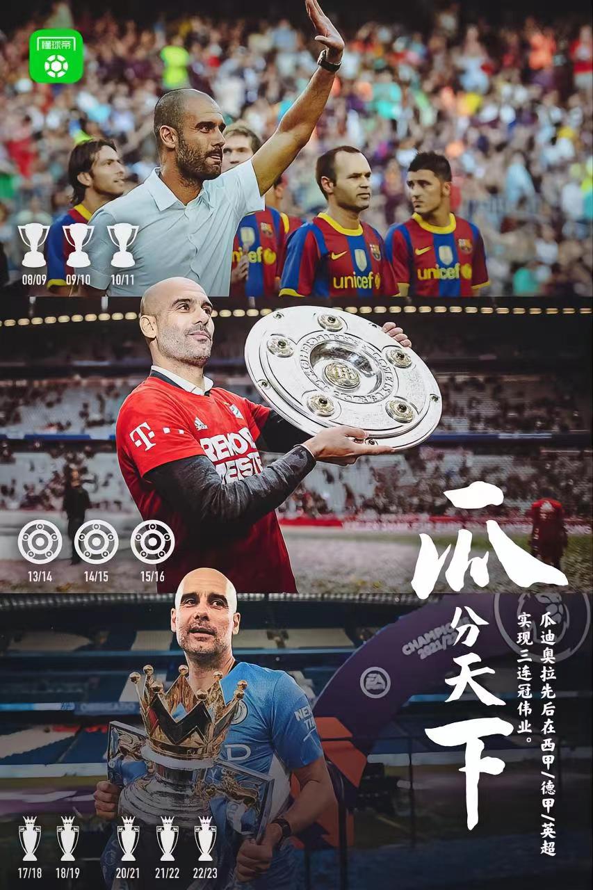 西甲、德甲、英超皆获三连冠，瓜迪奥拉凭什么？