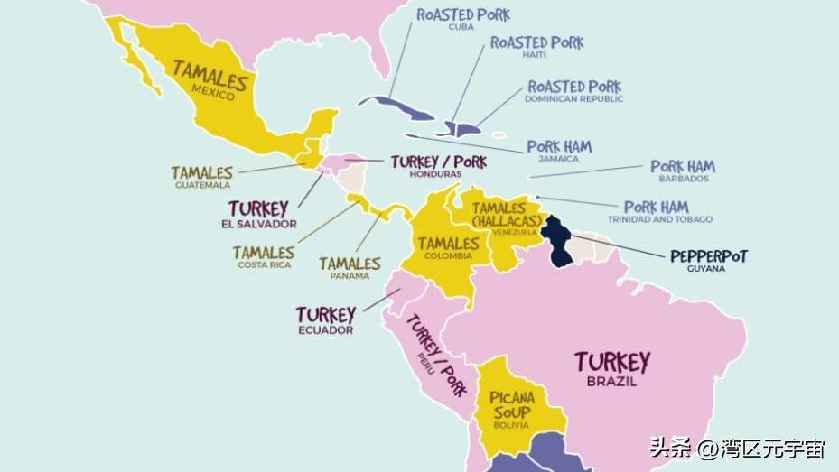 一张图各个地区代表性美食,世界各国经典圣诞美食