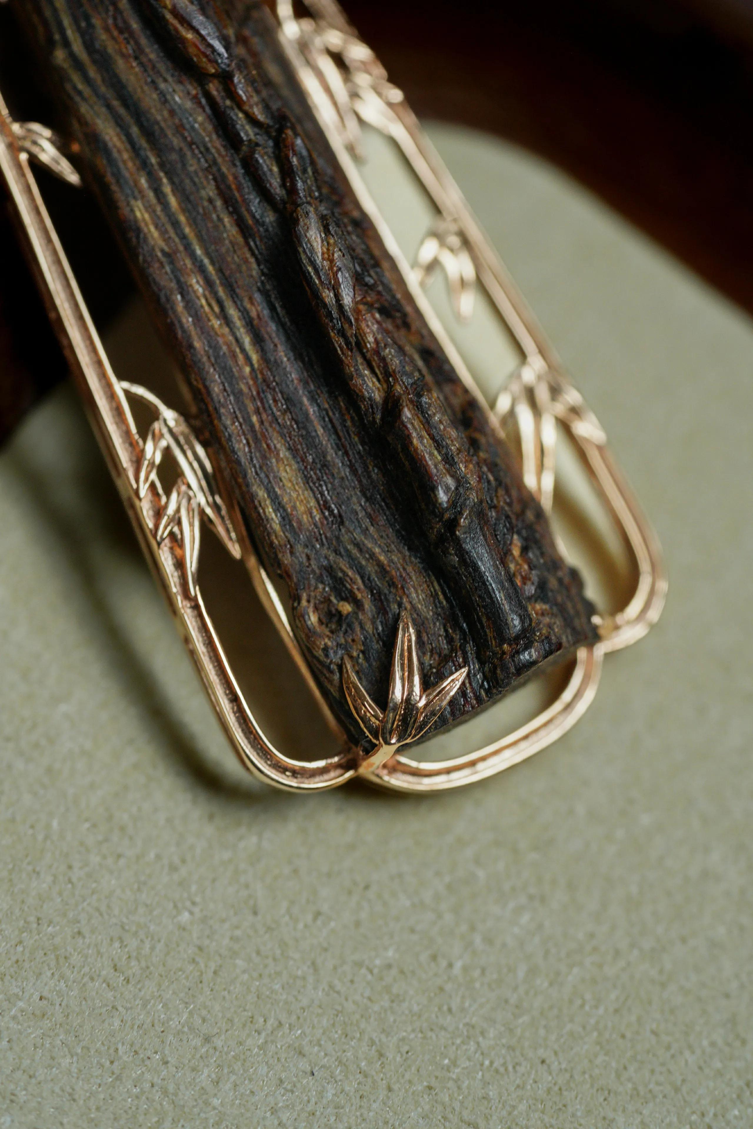 越南芽庄奇楠心经沉水沉香吊坠,竹报平安节节高木吊坠