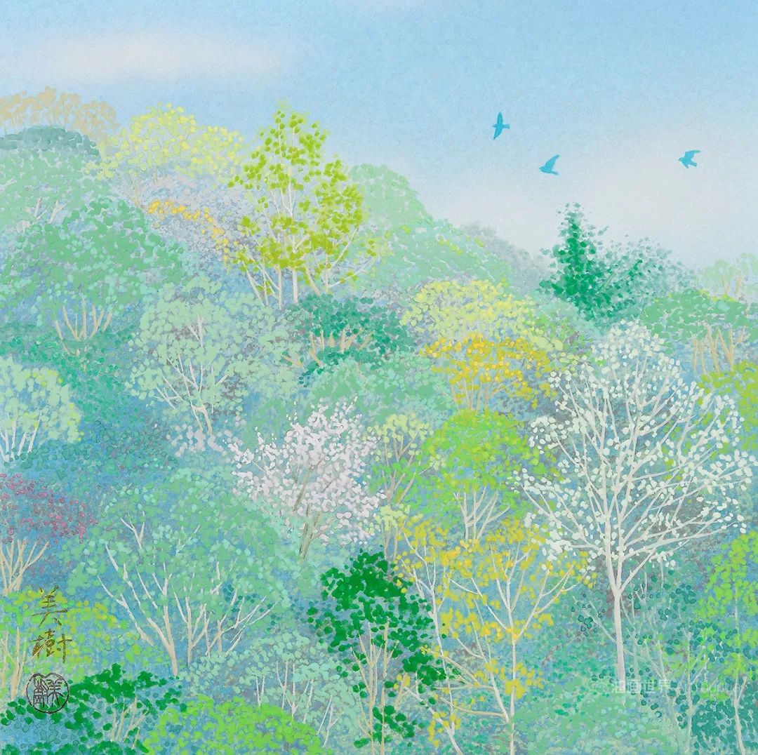 野地美树子手绘油画,日本画家奈良美智作品图