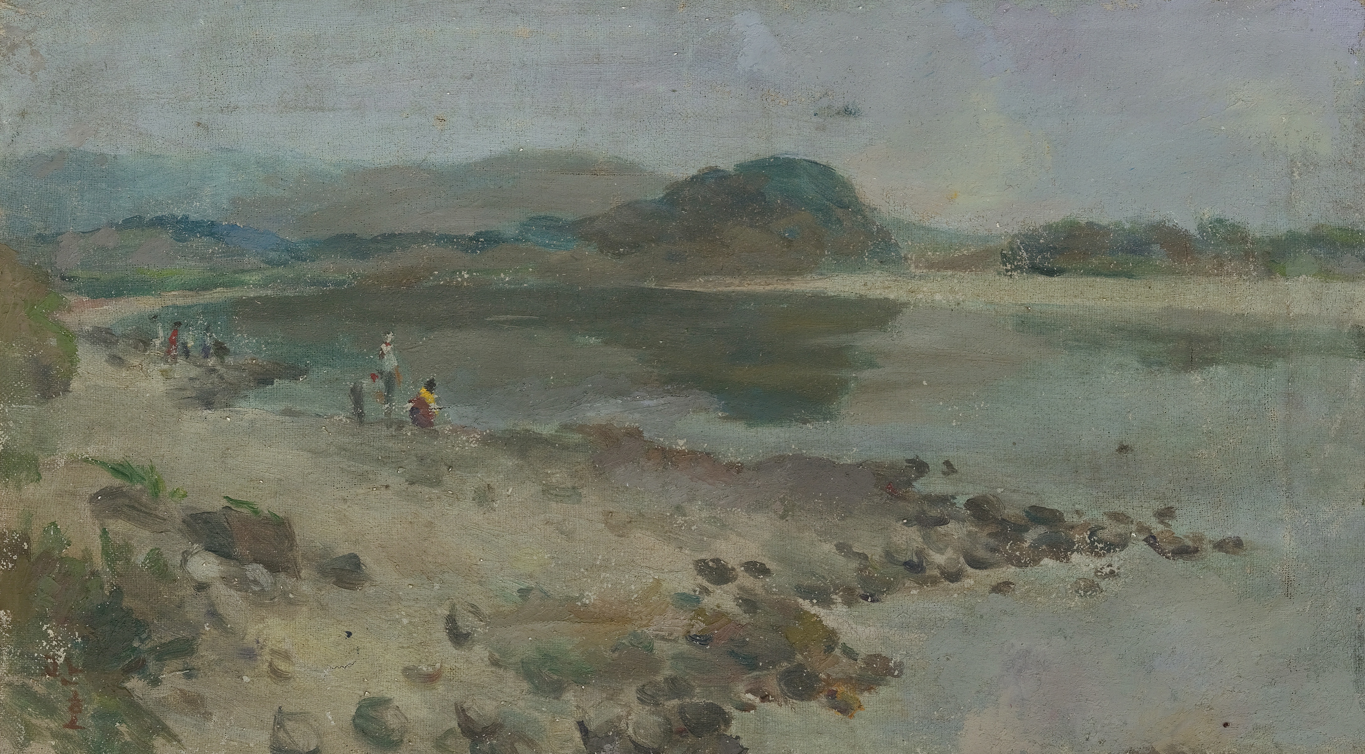 朝鲜画家金勋湖光山色,朝鲜油画功勋艺术家金哲