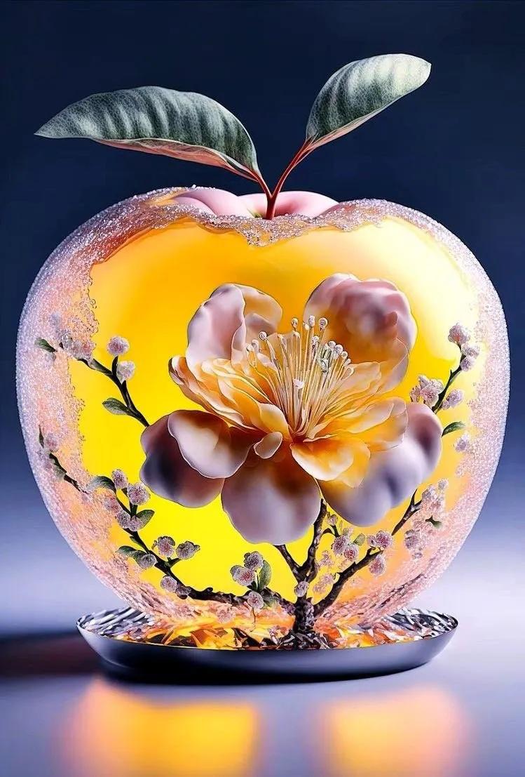 平安健康吉祥如意苹果唯美图片,祝你平安健康苹果图片