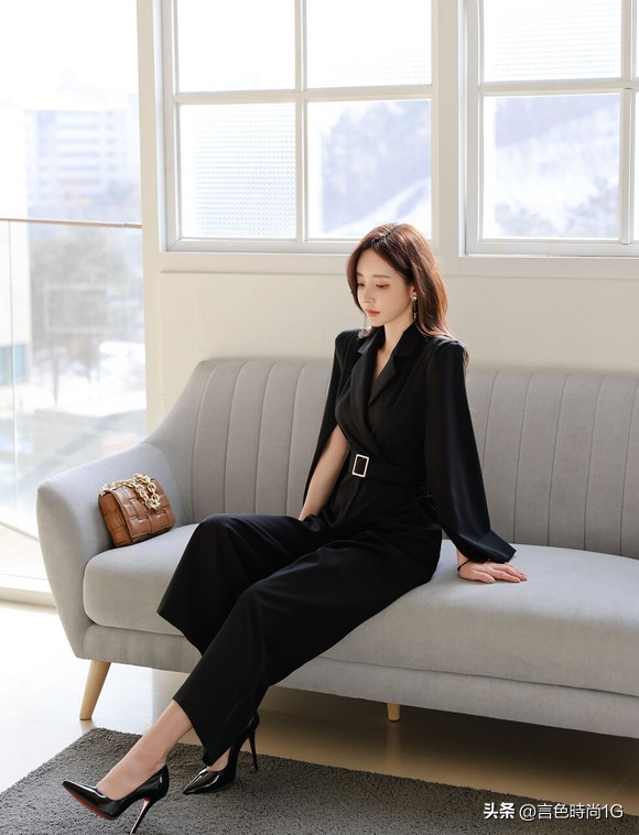 成熟稳重干练女装阔腿裤,阔腿裤职业干练套装