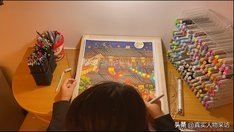 90后江西妹子，跟老公用仨月，绘出9.4米唐代长卷：我真舍不得卖