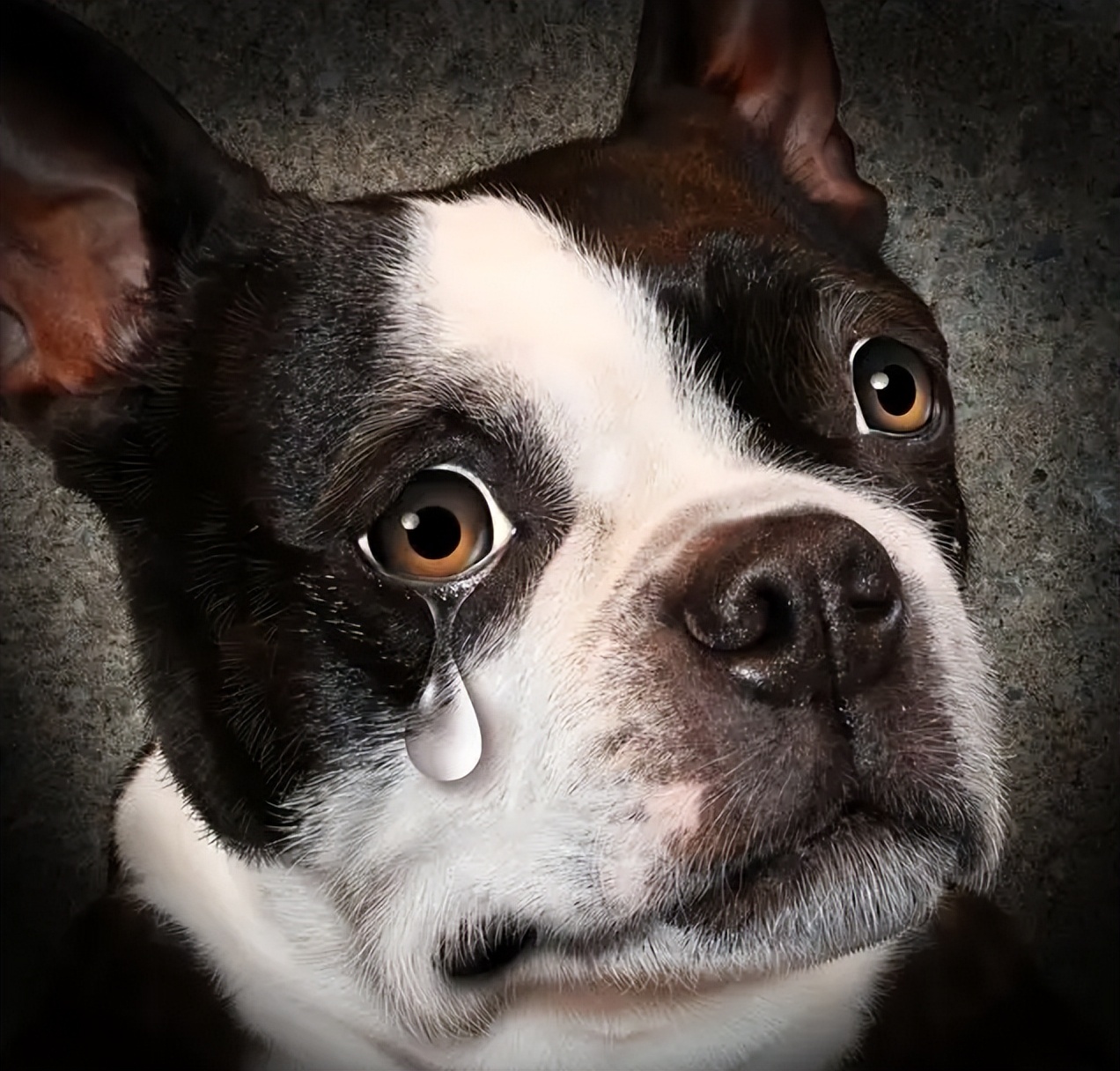 比熊狗狗流眼泪怎么回事,狗狗伤心会流眼泪吗