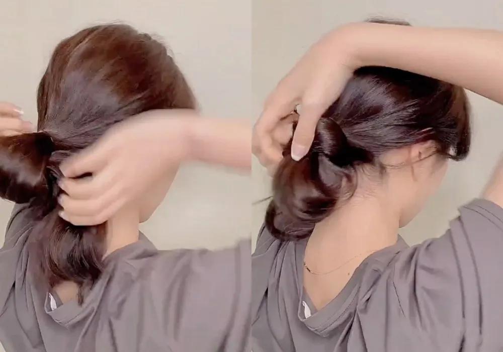 减龄绑头发简单又好看学院风,懒人显脸小绑发教程简单好看