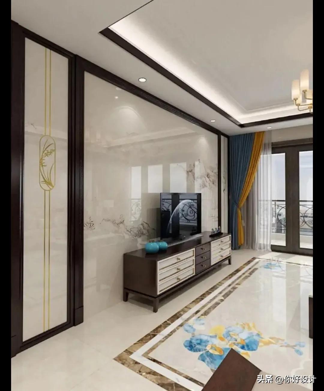 二十多款新中式现代背景墙,二十款木格栅电视背景墙分享