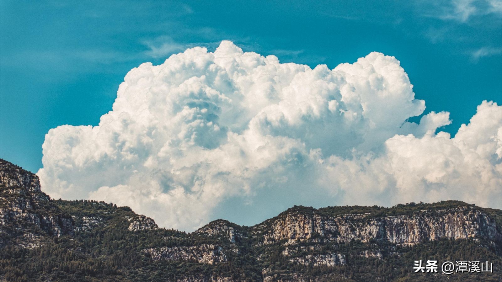 梦幻天空照片调色,淄博潭溪山现冰瀑奇观