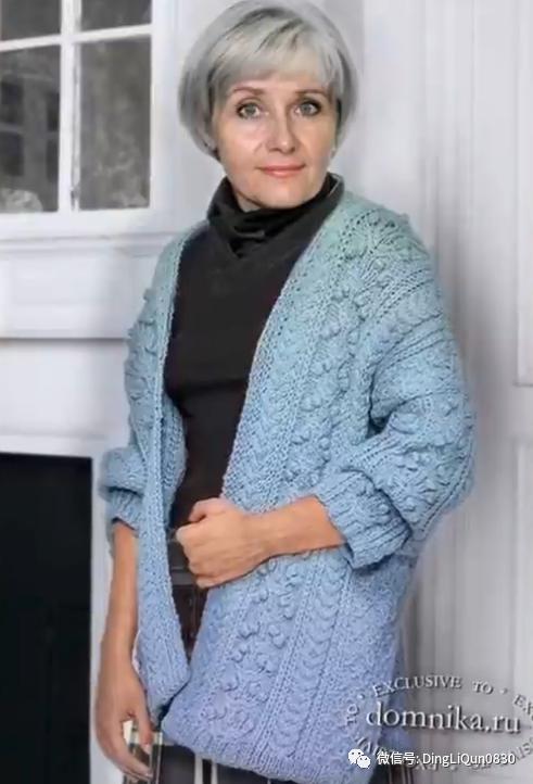 针织花样中老年,中老年春季8分袖针织